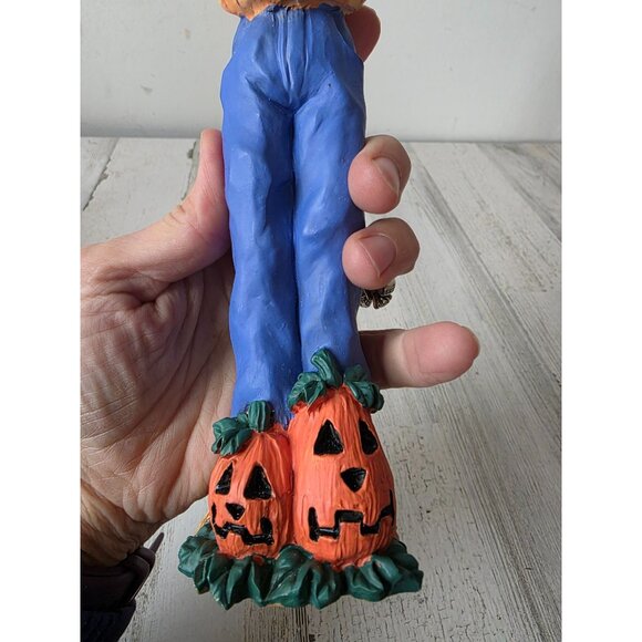 Vintage ABC scarecrow pencil candle holder cat Halloween Thanksgiving thin pumpk - Picture 7 of 8